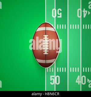 Poster Template of American Football Ball Stock Vector