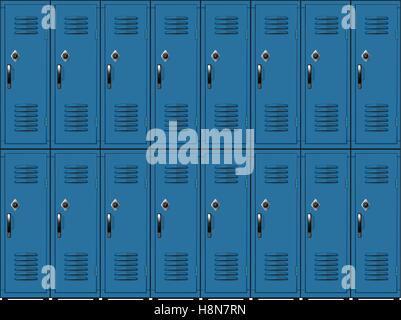 School lockers two row Stock Vector