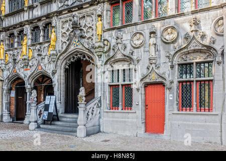 The Basilica of the Holy Blood Market Square Bruges Belgium Stock Photo