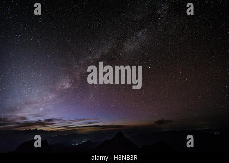 Milky way dan deep sky objects photograph at Mon Jong, Chiangmai Stock Photo