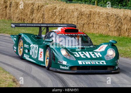 1998 Porsche 911 GT1-98 Le Mans racer with driver Nick Trott at the 2016 Goodwood Festival of Speed, Sussex, UK. Stock Photo