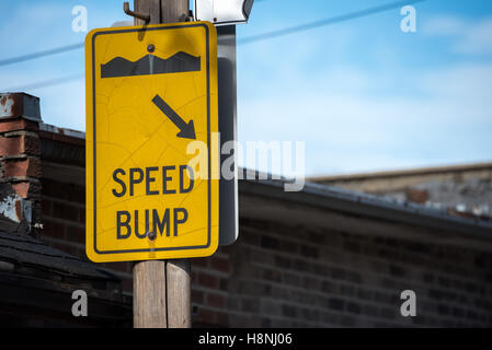 Speed Bump Sign Stock Photo