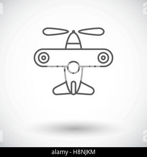 Airplane toy icon. Thin line flat vector related icon for web and mobile applications. It can be used as - logo, pictogram, icon Stock Vector