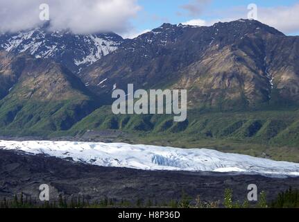 The Matanuska Glacier In The Matanuska-Susitna Valley, Alaska Stock Photo