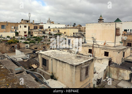 Old Town seen from rooftop, Tunis, Tunisia Stock Photo