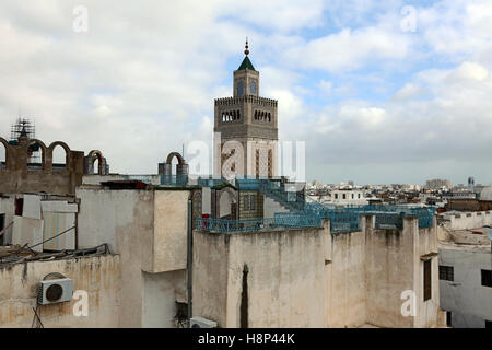 Old Town seen from rooftop, Tunis, Tunisia Stock Photo
