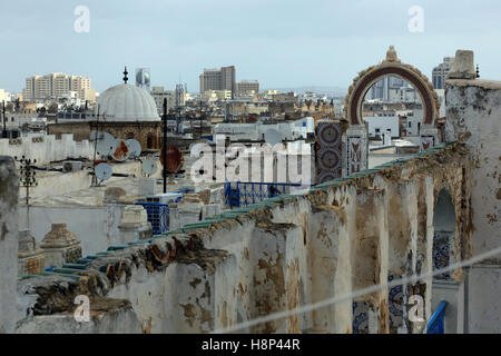 Old Town seen from rooftop, Tunis, Tunisia Stock Photo