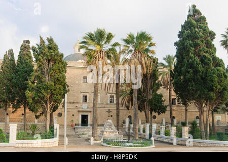 The Church of Stella Maris Carmelite Monastery (or Monastery of Our Lady of Mount Carmel), on the Carmel Mountain, Haifa, Israel Stock Photo