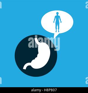 silhouette man with stomach body icon vector illustration eps 10 Stock Vector