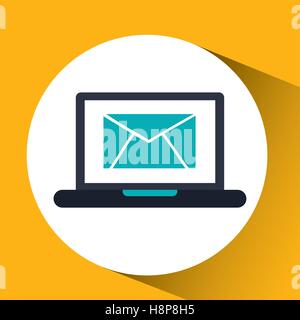 cloud computing email social media virtual icon vector illustration eps 10 Stock Vector