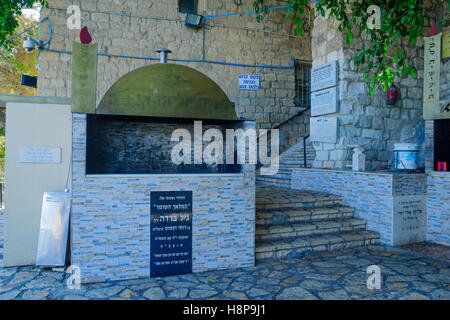 HAIFA, ISRAEL - SEPTEMBER 29, 2016: The external section of the Cave of Elijah perimeter, in Haifa, Israel Stock Photo