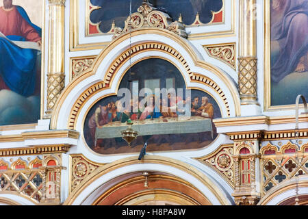 Iconostasis in Helsinki's Uspenski Orthodox Cathedral. Stock Photo