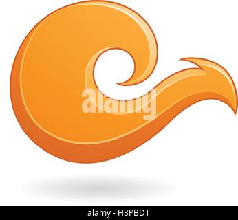 Vector Illustration of Orange Abstract Squirrel Icon isolated on a white background Stock Vector