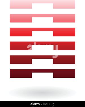 Vector Illustration of a Striped Abstract Icon isolated on a white background Stock Vector
