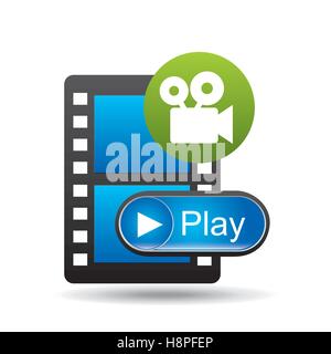 play movie film camera design vector illustration eps 10 Stock Vector