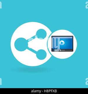 video beam player share design vector illustration eps 10 Stock Vector