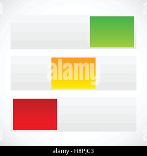 Slider button template in on off standby states Stock Vector