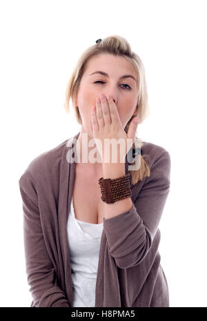 Woman, 20+, gapeing Stock Photo