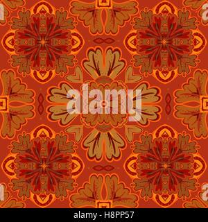 Seamless patchwork pattern from Moroccan, Portuguese  tiles, Azulejo, ornaments. For wallpaper, pattern fills, surface textures Stock Vector