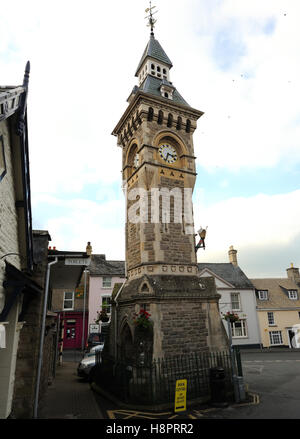 The town clock tower. Hay-on-Wye, Herefordshire, UK Stock Photo