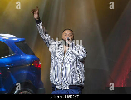 Hollywood, California, USA. 14th Nov, 2016. DJ Khaled performs at Ford's unveiling of new EcoSport SUV Credit:  The Photo Access/Alamy Live News Stock Photo