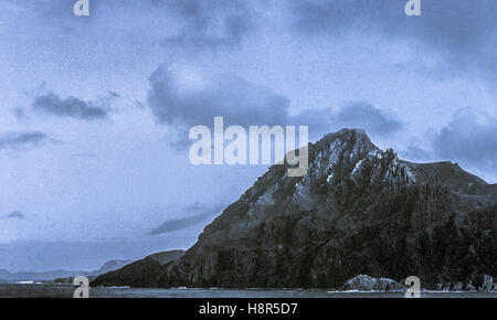 Hornos Island, Cape Horn, Chile. 24th Feb, 2003. Cape Horn, the rocky southernmost headland of the Tierra del Fuego archipelago of southern Chile on small Hornos Island off the southern tip of South America where the hazardous seas of the Pacific and Atlantic oceans meet. © Arnold Drapkin/ZUMA Wire/Alamy Live News Stock Photo
