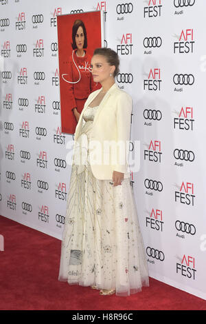 Hollywood, California. 14th Nov, 2016. Natalie Portman attends the 'Jackie' premiere during the AFI FEST 2016 presented by Audi at TCL Chinese Theatre on November 14, 2016 in Hollywood, California. | Verwendung weltweit © dpa/Alamy Live News Stock Photo
