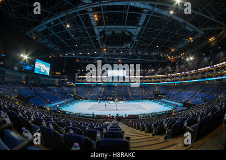 The O2, London, UK. 16th November, 2016. Day 4 and spectators begin to arrive for the afternoon doubles match, Kontinen (FIN) and Peers (AUS) v Klaasen (RSA) and Ram (USA). Credit:  sportsimages/Alamy Live News. Stock Photo