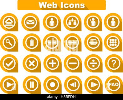 Flat Web Icons Stock Vector