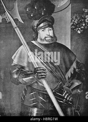 Georg von Frundsberg was a South German military and Landsknecht leader in the service of the Imperial House of Habsburg Stock Photo