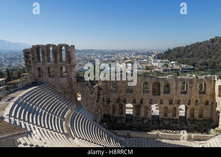 Odeon of Herodes Atticus, Acropolis, Athens, Greece Stock Photo