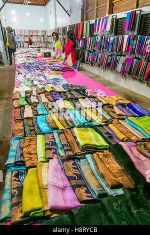 Silk plantation, Koh Oknha Tey Island, Cambodia Stock Photo