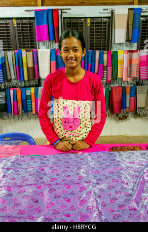 Silk plantation, Koh Oknha Tey Island, Cambodia Stock Photo