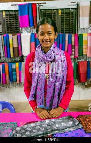 Silk plantation, Koh Oknha Tey Island, Cambodia Stock Photo