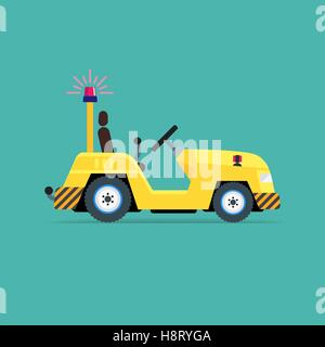 Luggage truck icon. Flat design. Vector Illustration. Stock Vector