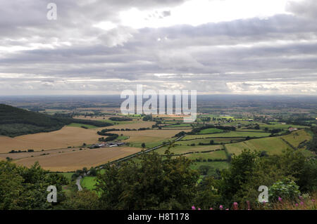 Vale of York, as seen from Sutton Bank Stock Photo