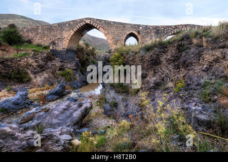 Ponte dei Saraceni, Adrano, Sicily, Italy Stock Photo