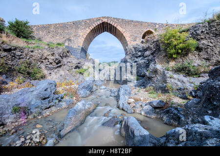 Ponte dei Saraceni, Adrano, Sicily, Italy Stock Photo