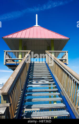 Stairs up to a viewpoint in Astoria, Oregon Stock Photo