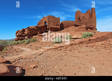 Ruins of Wukoki pueblo in Wupatki National Monument north of Flagstaff, Arizona Stock Photo