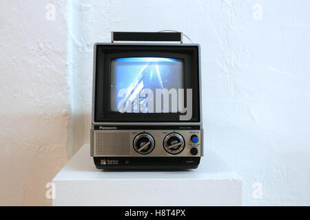 A Panasonic Quintrix II portable color TV set Stock Photo