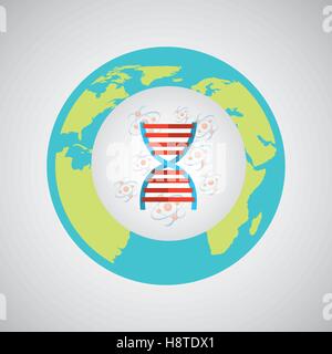 concept science lab dna medical icon graphic vector illustration eps 10 Stock Vector