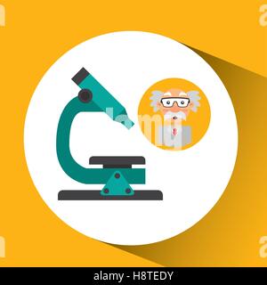 scientist chemistry concept microscope graphic vector illustration eps 10 Stock Vector