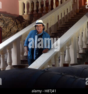 The Italian singer Al Bano, portrait in his farmhouse Tenute Al Bano Carrisi, Cellino San Marco (BR), Italy, June 1, 2016    Cre Stock Photo