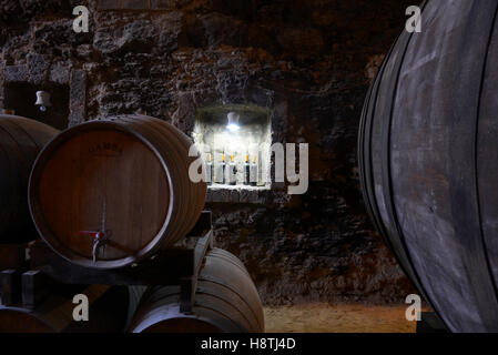 The cellar of  the farmhouse Tenute Al Bano Carrisi, Cellino San Marco (BR), Italy, June 1, 2016    Credit  © Sandro Michahelles Stock Photo