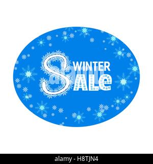 Winter Sale Label Stock Vector