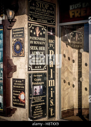 Clairvoyant, Blackpool seafront, Lancashire, UK. Stock Photo