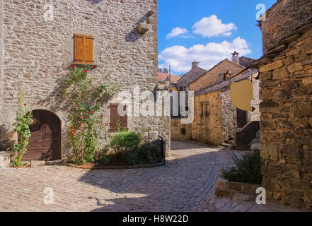 La Couvertoirade - La Couvertoirade a Medieval fortified town in France Stock Photo