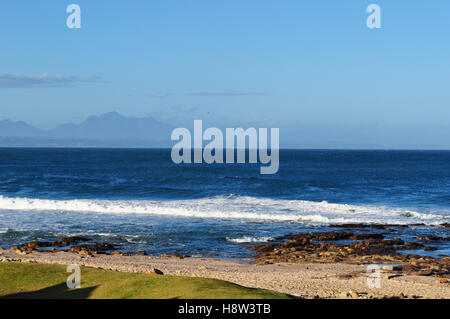 South Africa: the beach of Mossel Bay, the harbour town on the Southern Cape, along the Garden Route Stock Photo