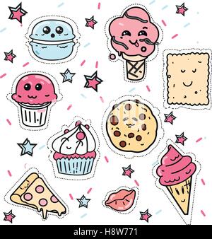 Great designed set of cupcake that can be used in various templates Stock Vector